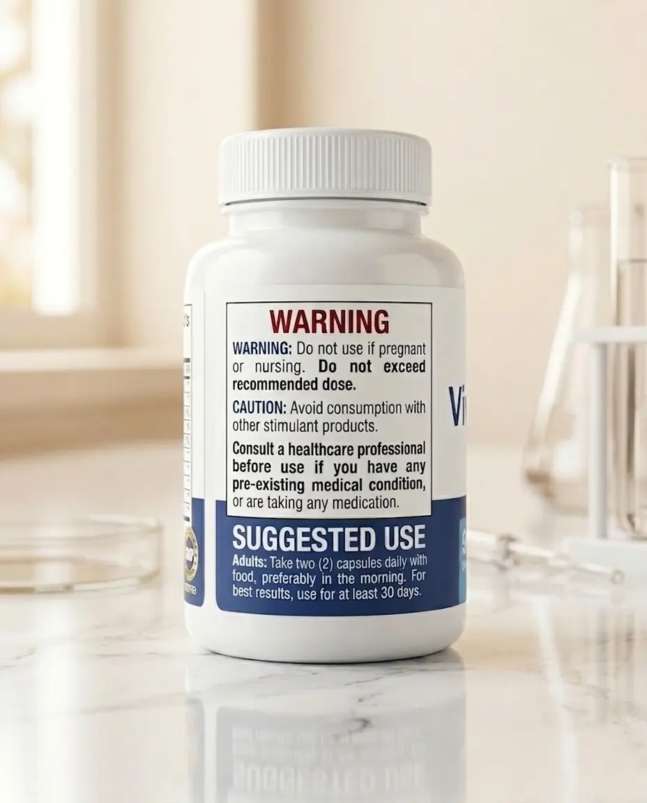 supplement safety warning label